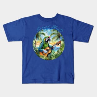 Parrot Head Circle Kids T-Shirt